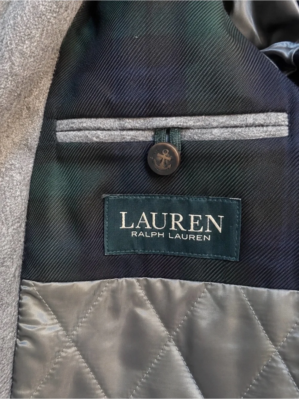 Lauren Ralph Lauren Wool Blend Peacoat Gray Double Breasted 10R / Women’s XS